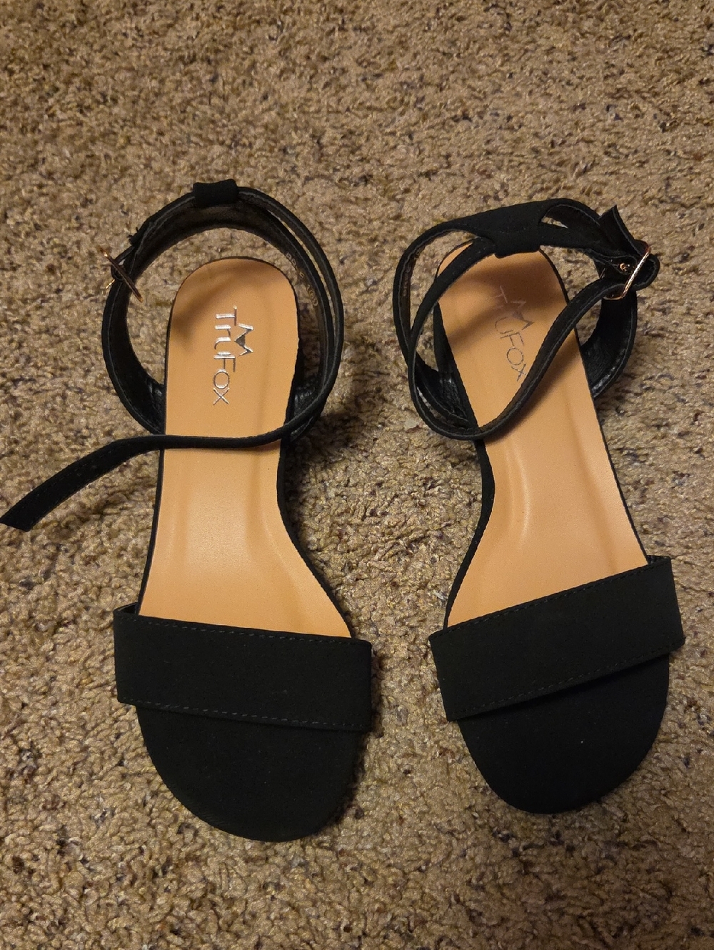 Madden Girl Black Ankle Strap Sandals